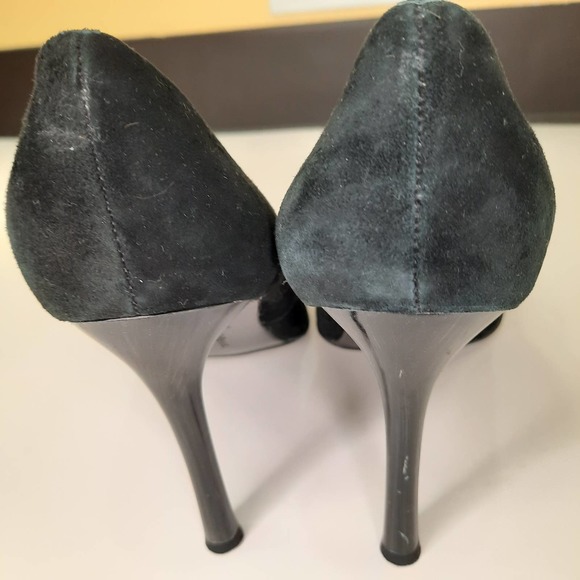 BcBgirls| Black Suede Mary Jane Heels Size 8 1/2 - Picture 6 of 7